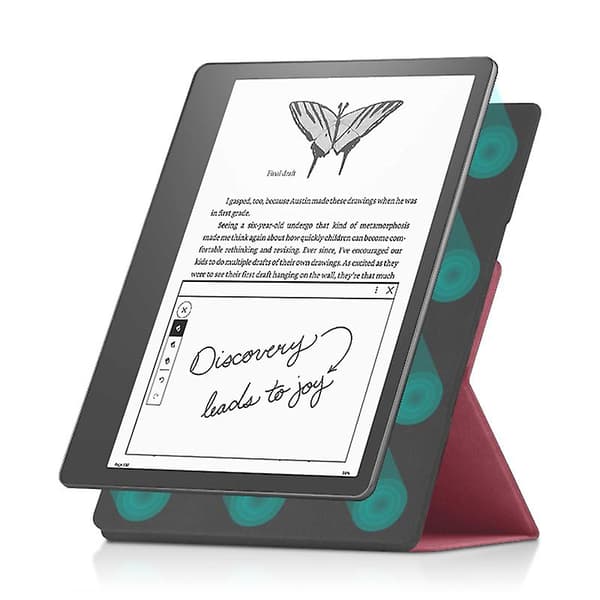 Til Amazon Kindle Scribe Magnetisk E-case PU Læder Stand Cover Pink