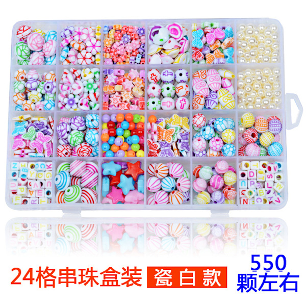 500 st, Kids Beads, DIY Armband Set Kids Bead Halsband för ponny