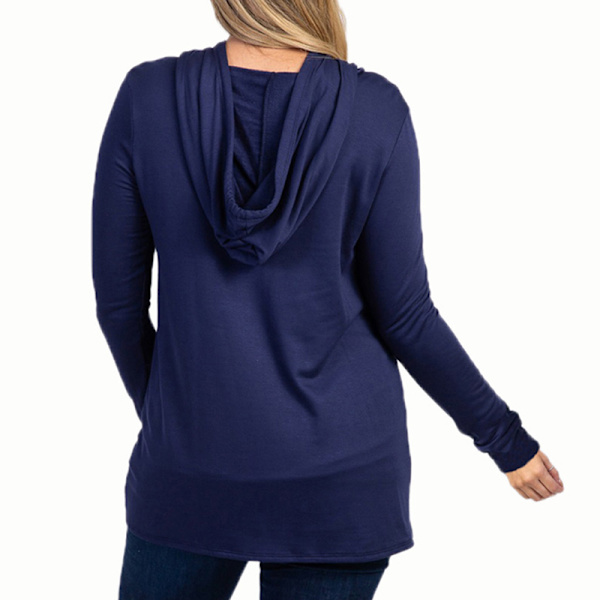 Ensfarget genser for ammende kvinner Navy Blue XL