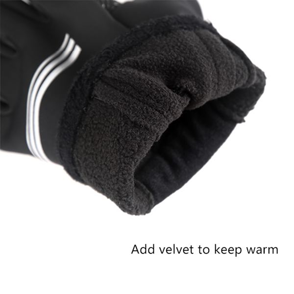 för Touch Screen Vindtät Varm Halkfri Full Finger Herr Dam Vinter Cykling Gl L