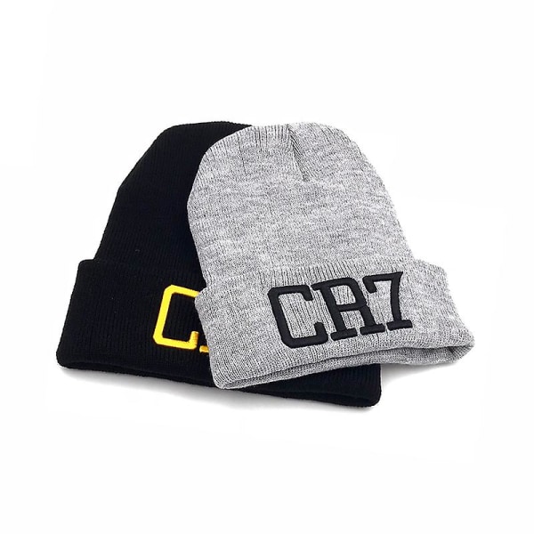 Cr7 Beanies Stickad cap Vinterkepsar Skullies Bonnet Cristiano Ronaldo Vintermössor För Herr Dam Mössa Utomhussport Varm Cap 2018 black 2