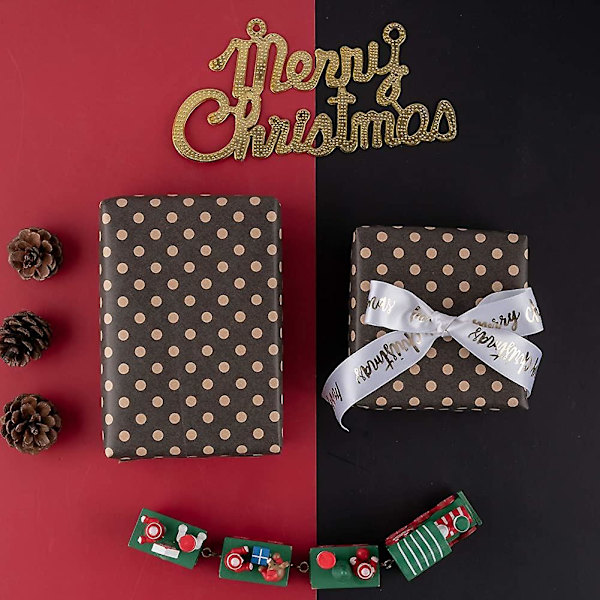 Julklappspapper, Kraftpapper Röd Pläd Med Kraft Ren Design Present