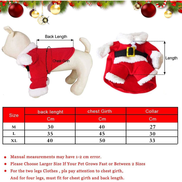 Costume de Père Noël Chien et Chat, Vêtements pour Animaux de Co