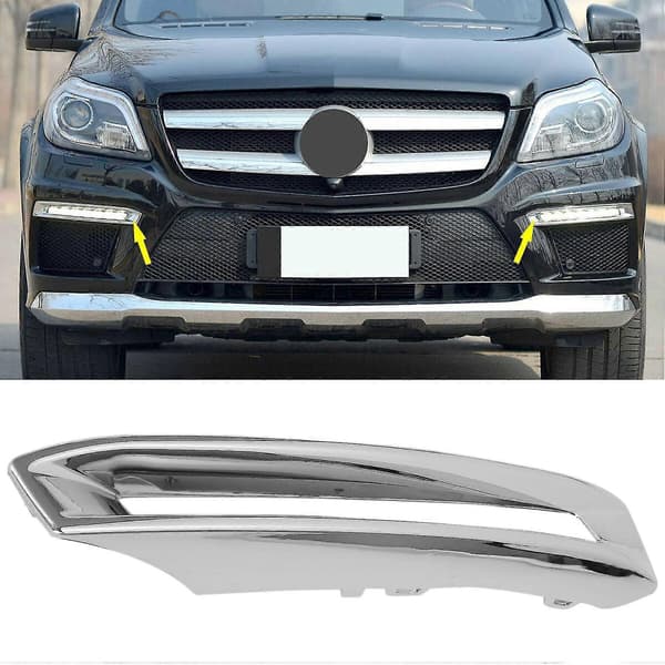 Bil Venstre Tåkelys Grill Tåkelys Platering Deksel Frontfanger Tåkeskjerm For X166 Gls-klasse Gls 350d/