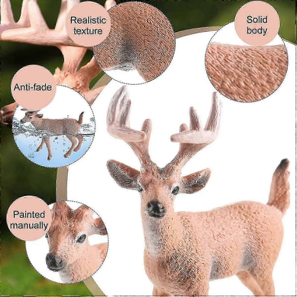 6 kappaletta metsäneläinhahmoja, olentoja, orava, peura, kaniperhehahmoja, miniatyyri