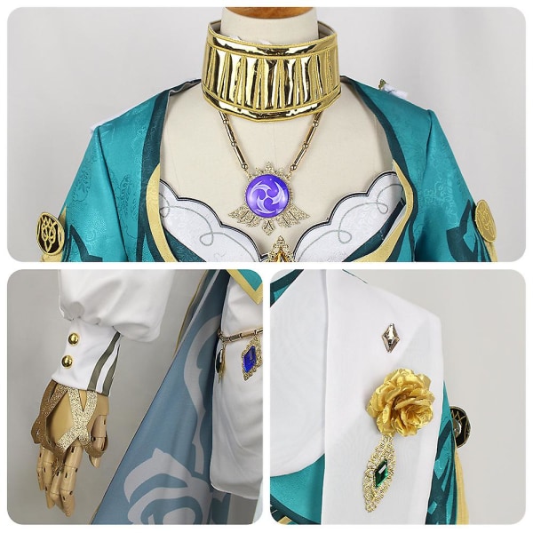 Spill Genshin Impact Lisa Cosplay Kostyme Antrekk Anime Cosplay Halloween Kostymer Dame Venti Kostyme Fullt Sett Uniform XXXL