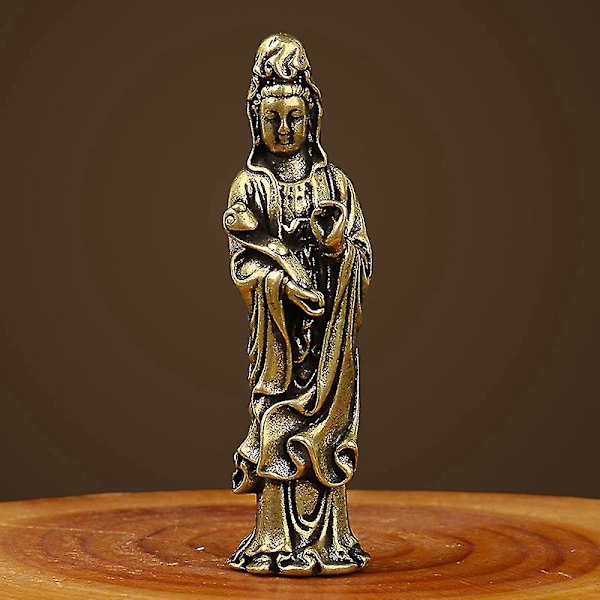 Ny miniatyr Buddha Guan Yin Bodhisattva brons Buddha bronsstaty