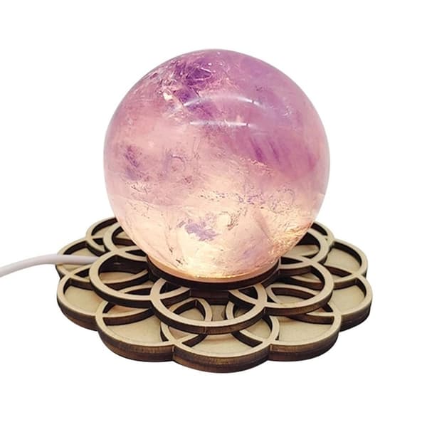 Crystal Ball Display Stand Crystal Ball Holder HVIDT LYS White Light