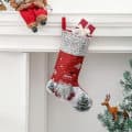 Julstrumpor hängsmycke Santa Claus Snowman Stocking