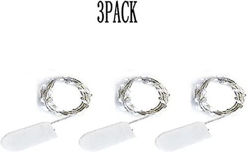3st 3.3ft (1m) med 10 Micro Led Starry String Lights, Fairy Lights-batteri som drivs av 2x Cr2032(inkl), för Heilwiy