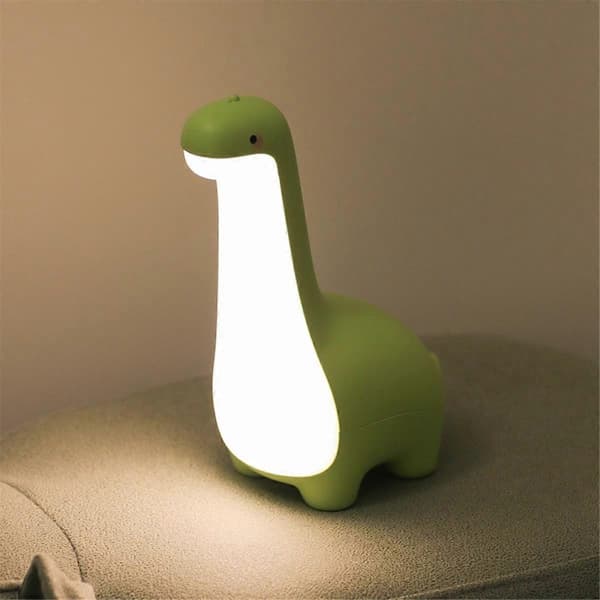 Dinosaur Nattlys Søt Barn Nattlys Øyebeskyttelse Nattbordslampe USB-lading Romdekorasjon Barnegave