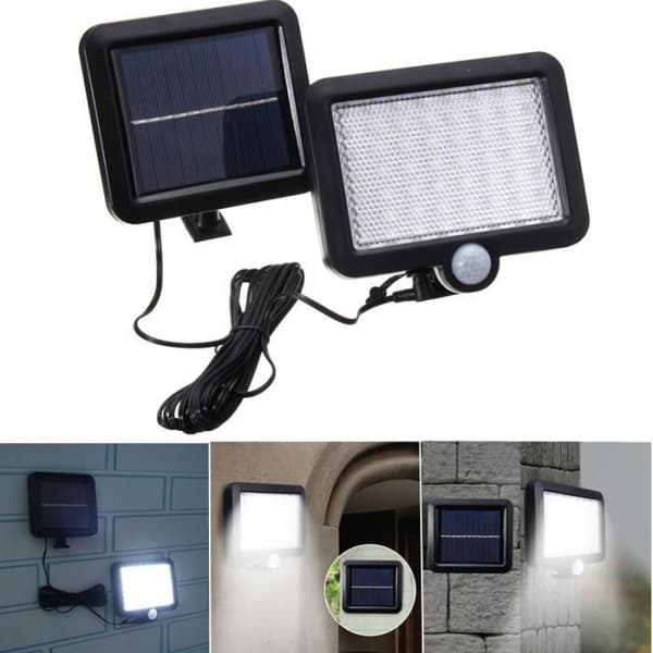 56 LED Solar Sconce Vegglampe Belysning Bevegelsessensor Utendørs Hage NF