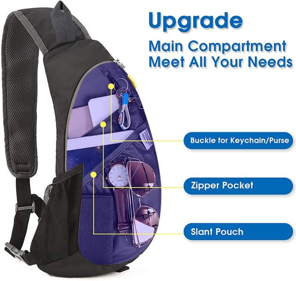 Skulderveske (1 stk.) bryst skulderveske sling crossbody-veske