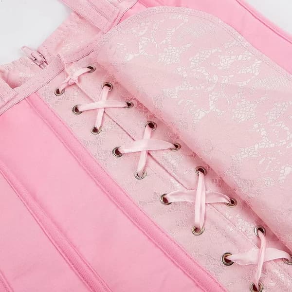 Korsetter til kvinder Overbust Bustier Top Gotisk exy houlder 2928pink S