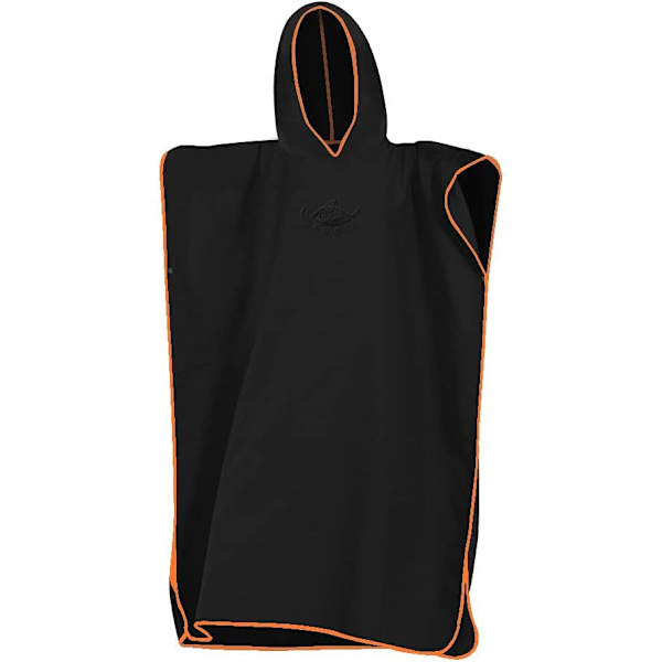 Skiftekabine Hætte Ponchohåndklæde Hurtigtørrende Let skiftehåndklæde Ekstra lang i mikrofiber Surf Poncho Universal (sort)