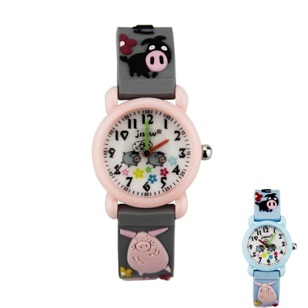 Watch Tecknad flicka Vattentät Toy Watch Pink