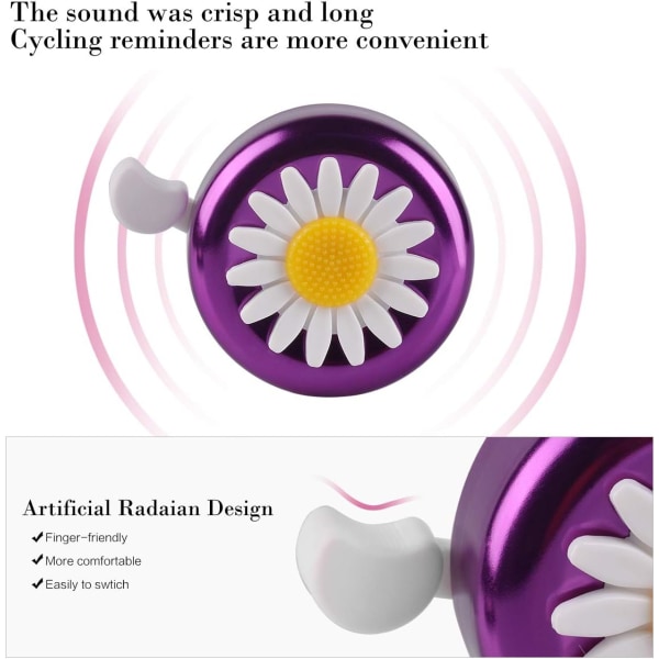 Lila streamers för barn och cykelklocka för flickor-1 förpackning A-Purple+Pink