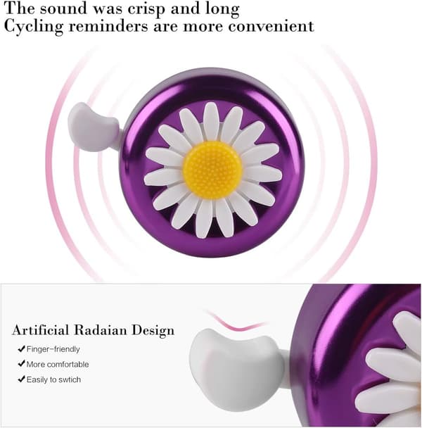 Lila streamers för barn och cykelklocka för flickor-1 förpackning A-Purple+Pink