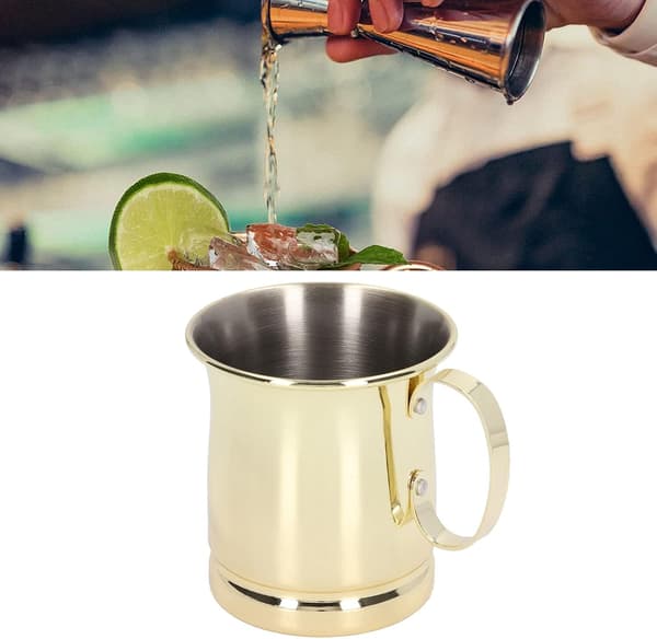 1 st (guld) Bärbar mugg, håll kall och varm, servera underbar