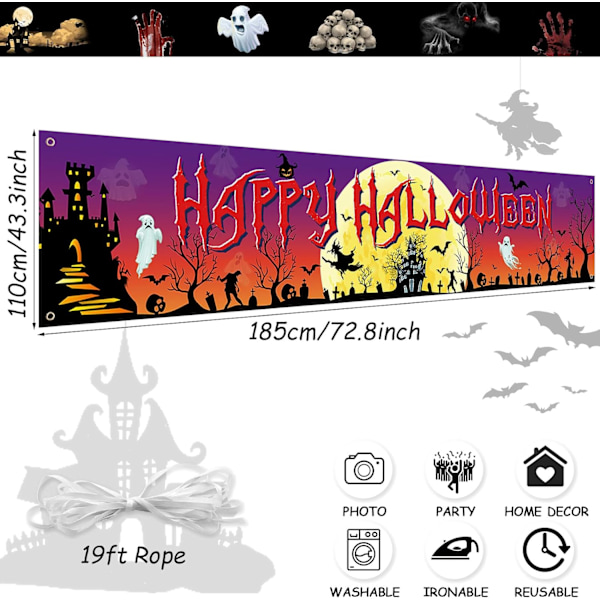 Aavemainen kummitustalo Halloween-tausta - Kauhuyö