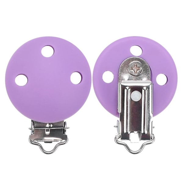 Napp Silikon Rund Clip Kedja Tillbehör Purple