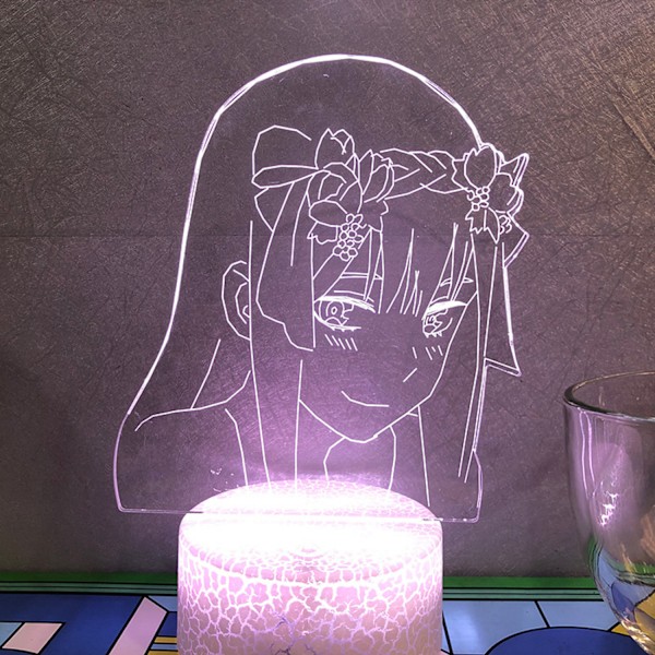 Anime Frank Zero Two 3D Night Light 16 Colors Bedr