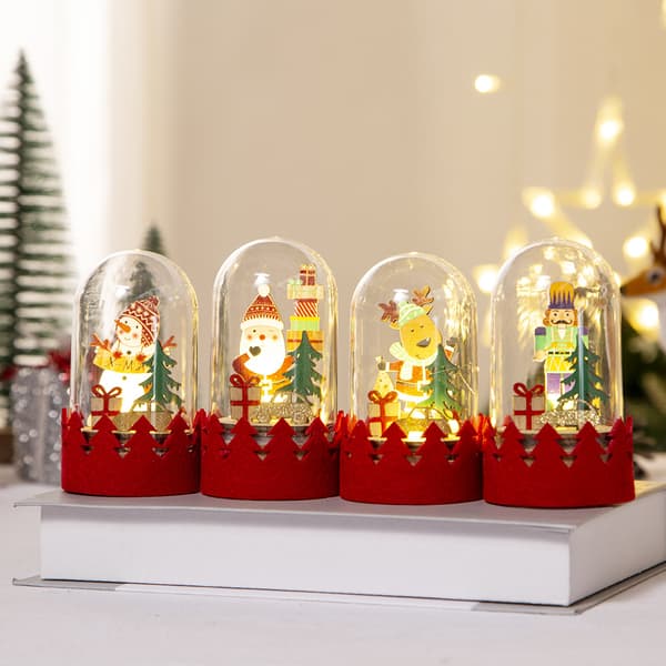 1 kpl H11cm joulukoriste LED valaiseva puukoriste