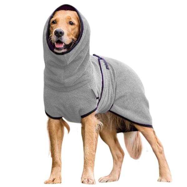 Husdjurskläder Hundhanddukstorkrock Pyjamasrock Varm Grey 3XL