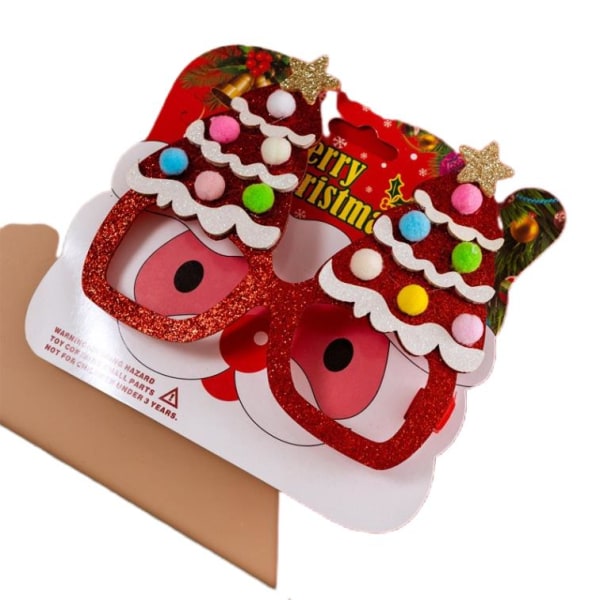 Julglasögonbåge Juldekoration rekvisita Red 2Pcs