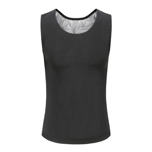 Män Slimming Body Shaper Gynecomastia T-shirt Kompressionshållningskorrigeringsväst 2023 Ny Silver L-XL