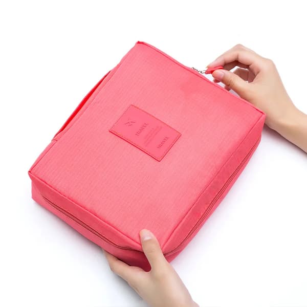 Høj kapacitet udendørs pigesminketaske Pink