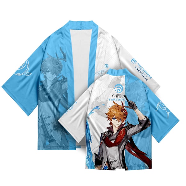 Mub- 26 Tyyliä Genshin Impact Xiao Zhong Li Qiqi Cosplay 3D-tulostus Haori Anime Kimono Viitta Anime Sarjakuva Vaatteet 23 XL