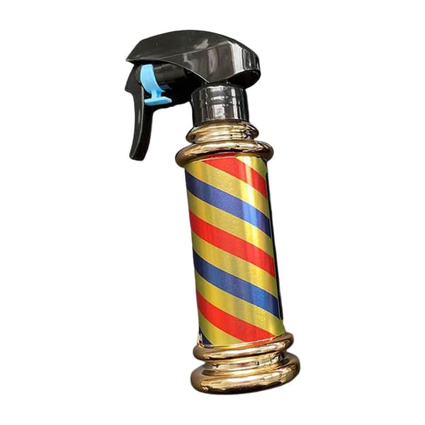 1/2 Multifunktionel Barber Spray Flaske Retro Striber til Salon Golden 200ml 1Set