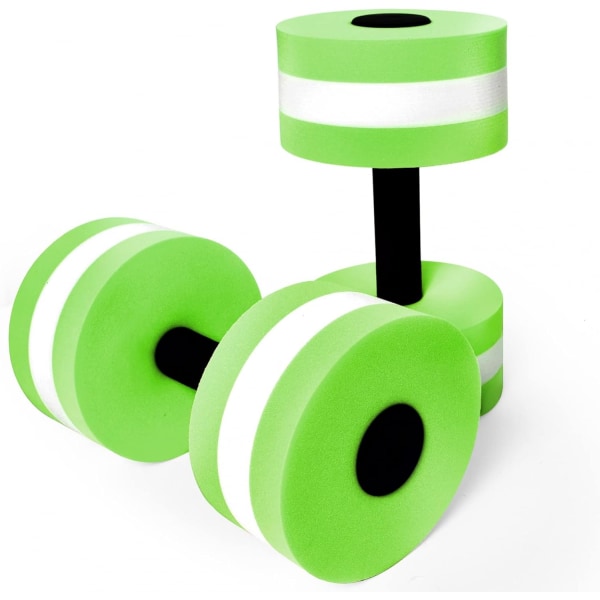 Träningshantlar Aqua Fitness Barbells Träningshandstänger - Set om 2 - för vattengympa (grön) green