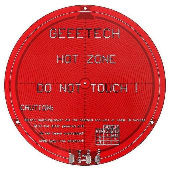 Rund PCB-varmeplade til Delta Rostock Mini 3D-printer