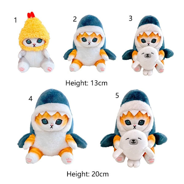 Shark Cat Fried Shrimp Cat 4-20CM 4-20CM