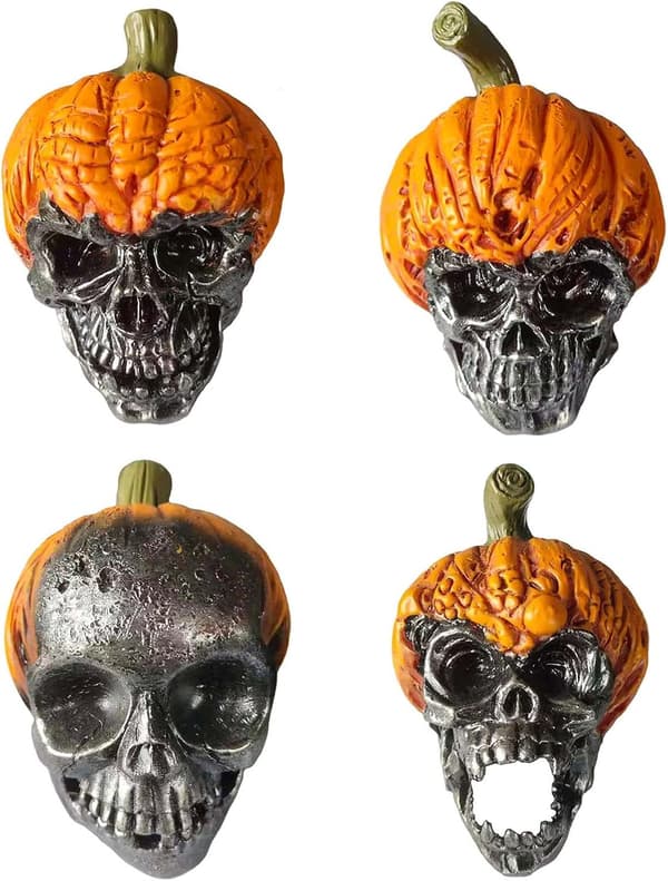 Halloween gresskar hodeskalle hode utendørs dekorasjoner