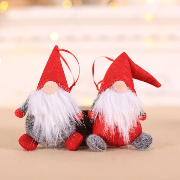 Juldekoration Xmas Tree Hanging Plysch Gnome Doll D