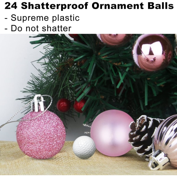 Bubblegun Pink 3,2" stora julkulor - julgransprydnader