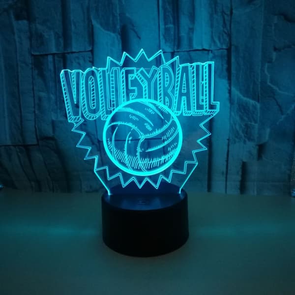 Volleyboll 3D Nattljus Barn Vardagsrum Ill