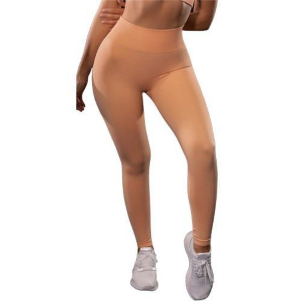 Legging med hög midja orange S