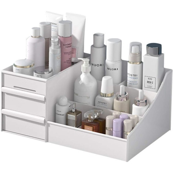 Kosmetisk Organizer, Multi-Layer Design, Hvid, 28,5*17,5*12,5 cm