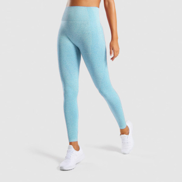 Dame Høj Talje Yoga Leggings Løb Sport Gym Bukser Træning sky blue M
