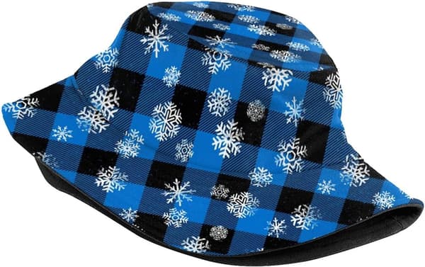 Mode juleplaid Snefnug Bucket Hat Solhat Fiskerhat til mænd