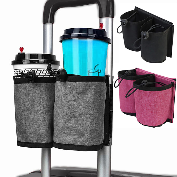 Bagage Rejsekop Holder Drikkepose Opbevaringstaske Gray