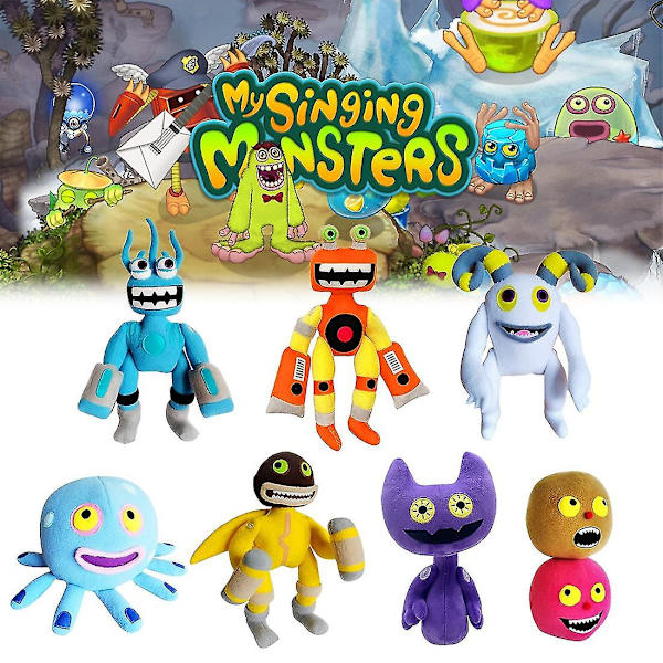 Nya 28 cm My Singing Monsters Wubbox Toy Tecknad Spel Perifera plyschleksaker Mjuk fylld pälsdocka till barn Födelsedagspresent A 28cm