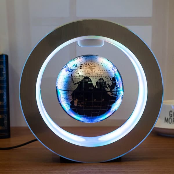 LED Dekorativt Objekt Magnetisk Flytende Globus - O-Ring Globus med