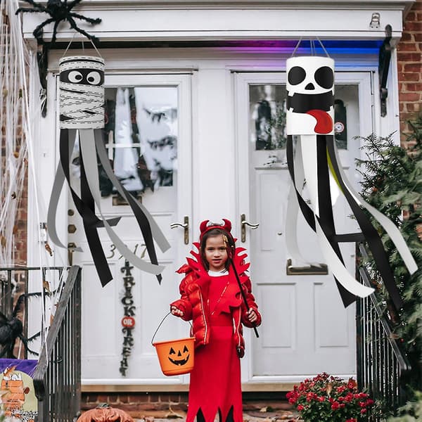 Utmärkt Halloween flagga prydnad klar textur Halloween