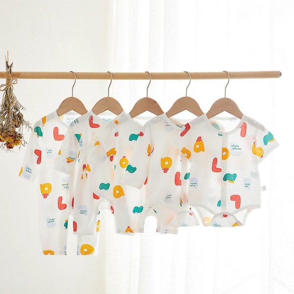 Baby Clothes Baby Onesie Climbing Clothes Thin Baby Short Sleeve Newborn Baby Baby Clothes Boluo brothers 80cm