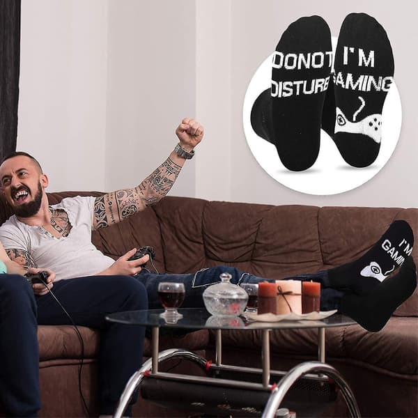6 par Stör ej Sock Novelty Sock I'm Gaming Sock Warm Gaming Sock